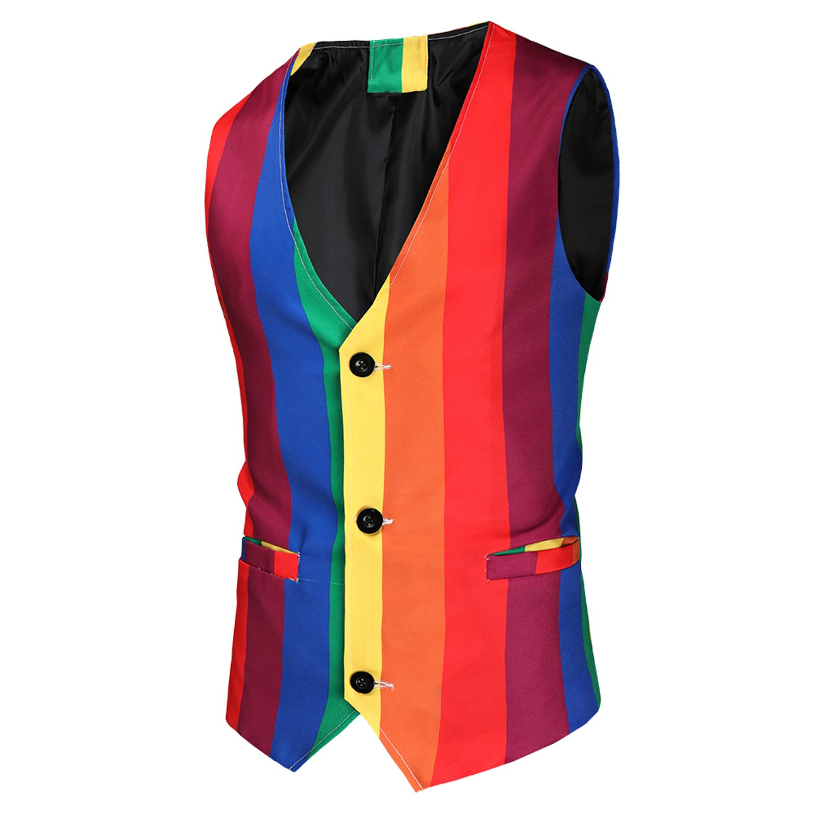 Men's Casual Printed Single-Breasted Suit Vest - Stylish Buckle Design for Work & Formal Wear | Comfortable Soft Fabric | Perfect for Office, Weddings & Business Events