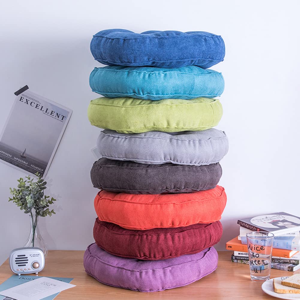 VCTOPS Round Chair Cushion - Soft Velvet Seat Pad for Kitchen, Dining, Office & Kids Reading Chairs - 20