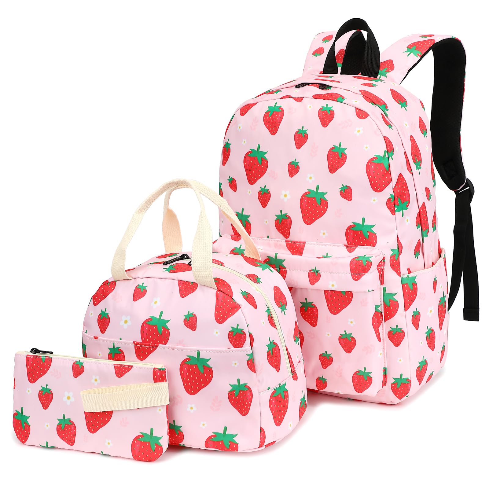 **Girls School Backpack Set for Teens & Kids - Waterproof Bookbag with Lunch Box & Pencil Case - Perfect for School, Travel & Daily Use**