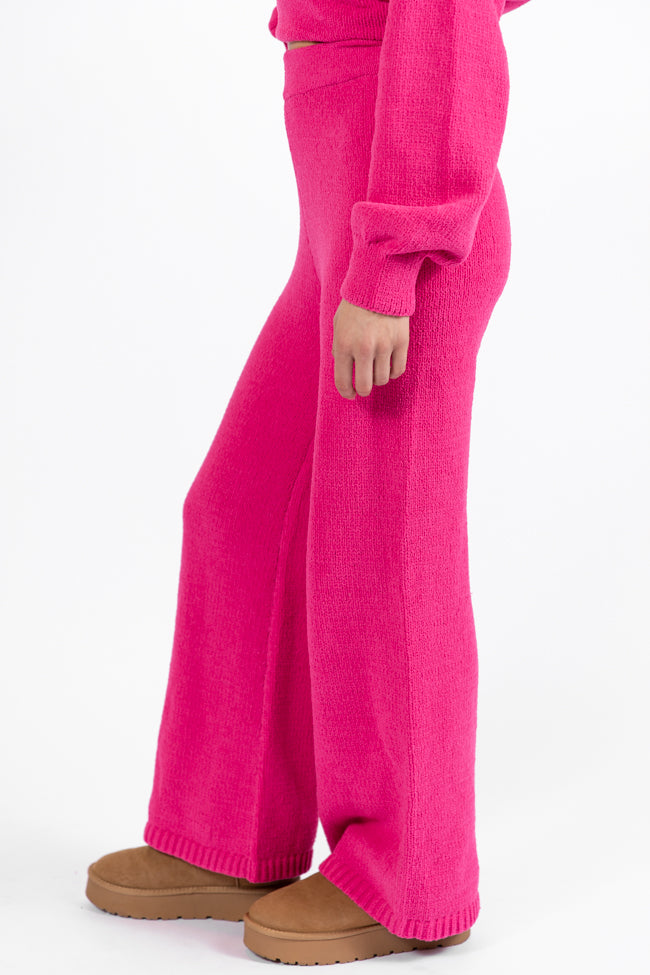 Cozy For Keeps Hot Pink Lounge Pants - Soft Fleece Sleepwear for Women - Perfect for Relaxing at Home, Yoga & Lounging