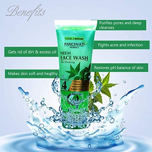 Panchvati Herbals Aloe Vera & Neem Face Wash Combo (60ml x 2) - Natural Cleansing for Acne & Glowing Skin - Perfect for Daily Skincare Routine