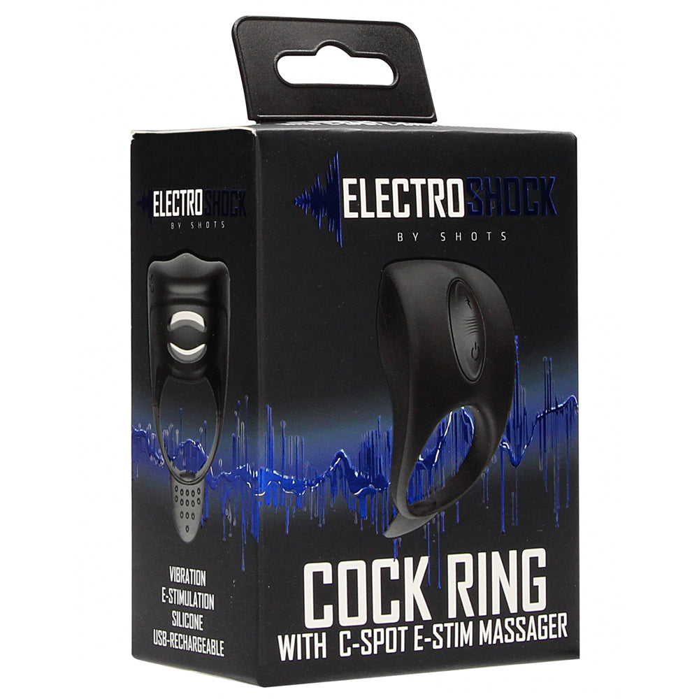 Electroshock Cock Ring with Clitoral E-Stimulation Massager - Powerful Pleasure Enhancer for Couples & Solo Play - Perfect for BDSM, Sensory Exploration & Intimate Bonding