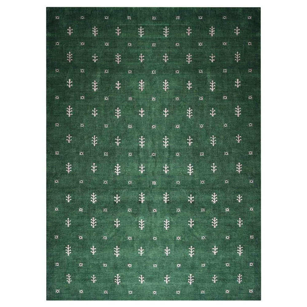 Handmade Ebony Wool Hand-Knotted Rug - Traditional Oriental Design for Living Room, Bedroom & Office Decor