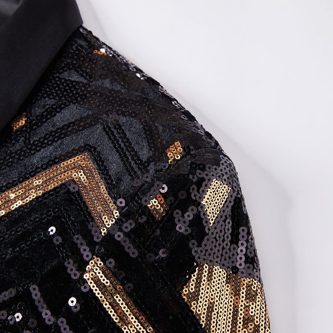 Stylish Men's Sequin Blazer with Colorful Patterns - Perfect for Parties, Weddings & Special Occasions