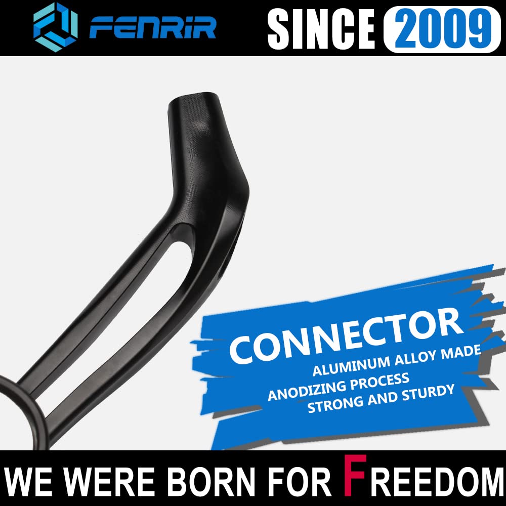 Premium CNC Aluminum Alloy Black Motorcycle Mirrors - Universal M10/M8 Side Rear View Mirrors with Anti-Glare & Vibration Resistant for Adventure, Dual Sport, Naked, Street Bikes, Cruisers & Scooters - Perfect for Daily Commuting and Long-Distance Riding