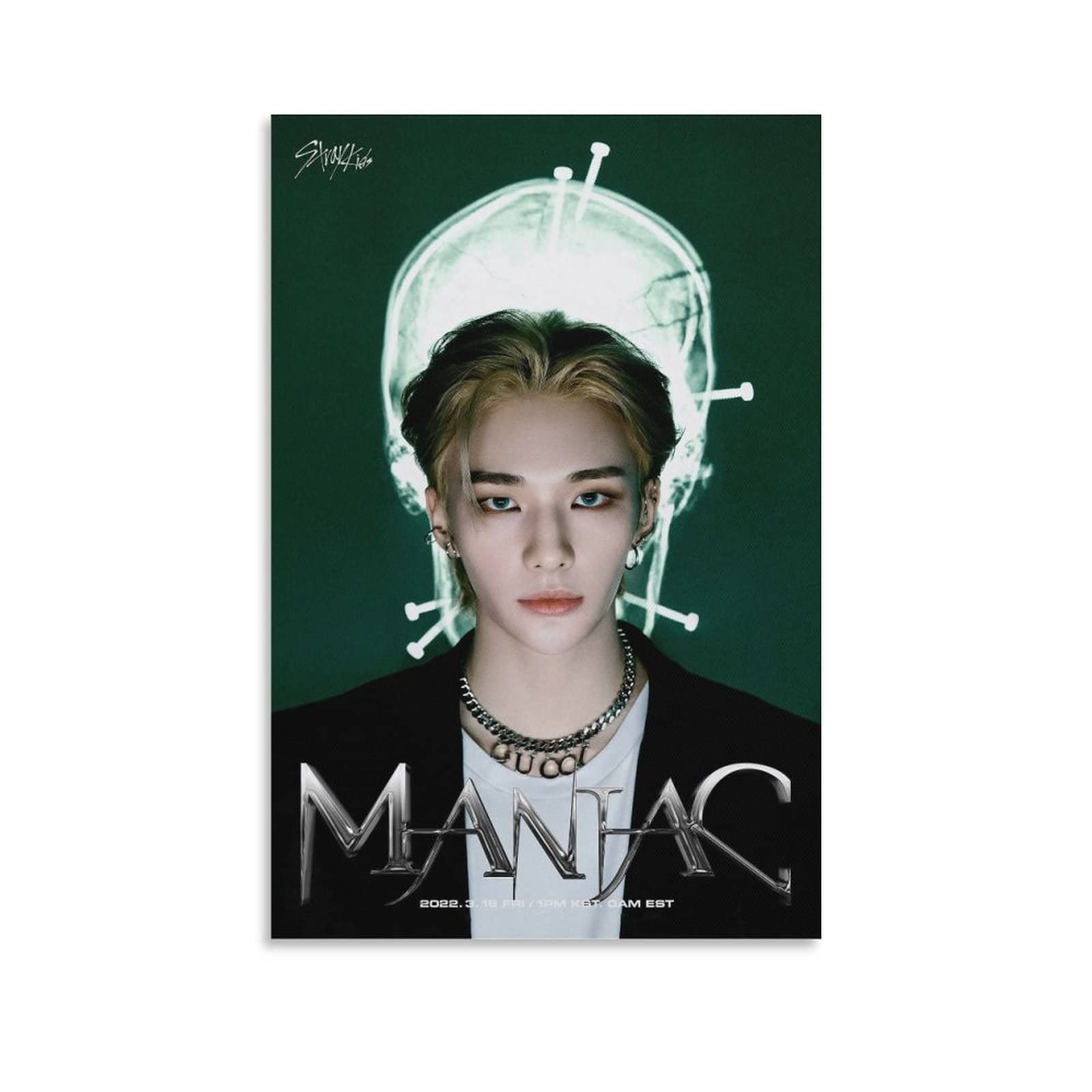 Stray Kids Hyunjin Kpop Oddinary Maniac Teaser Poster - 8x12 Inch (20x30cm) Canvas Wall Art for Living Room & Bedroom Decor | Boy Band Fan Gift, Kpop Merchandise, Music Lover Home Decoration