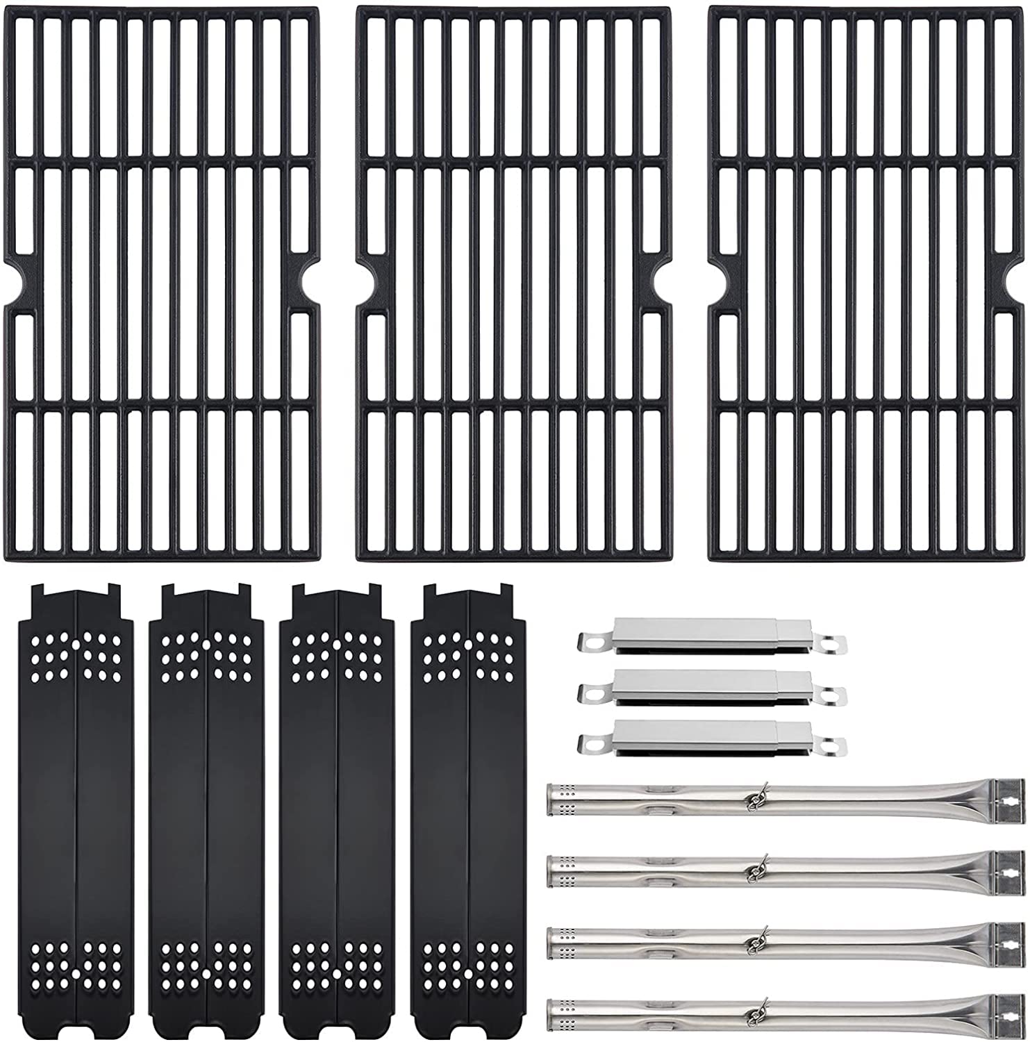 Charbroil 463436215 463439915 463436214 Gas Grill Replacement Parts - Grates, Burner, Ignitor & Heat Tent Plates (G432-0096-W1, G432-Y700-W1, G432-001N-W1) for Outdoor BBQ & Backyard Cooking