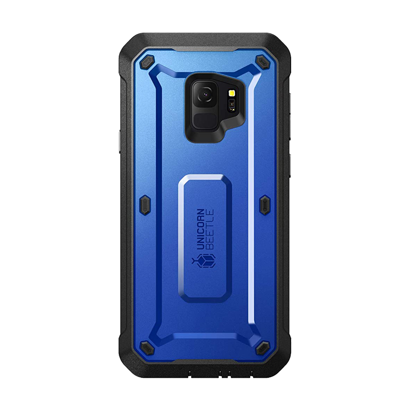 Samsung Galaxy S9 Unicorn Beetle Pro Full-Body Rugged Holster Case - Dark Blue | Heavy Duty Protection for Outdoor, Work & Everyday Use