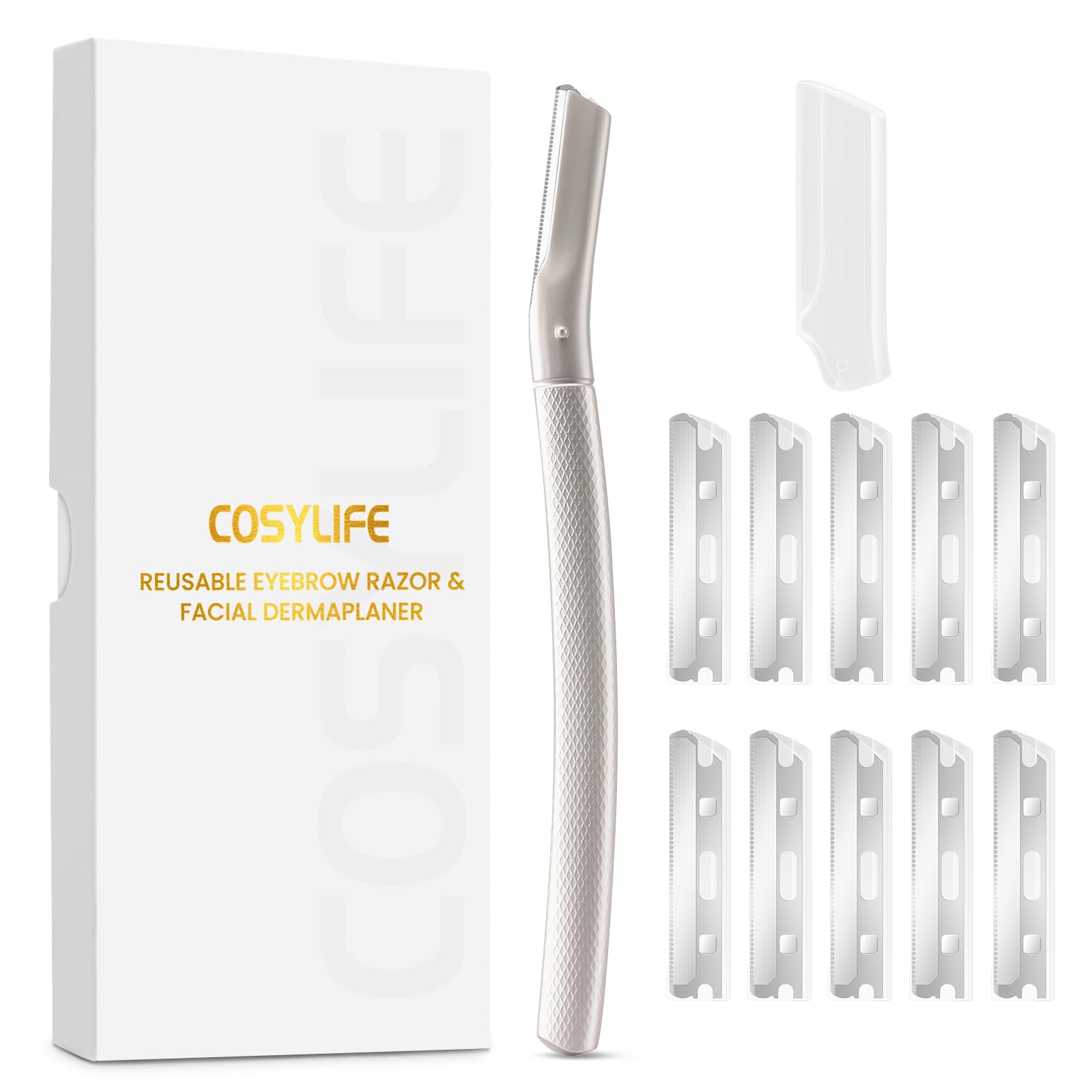 Professional Dermaplaning Tool for Face Exfoliation - Eyebrow Razor & Peach Fuzz Remover for Women | At-Home Facial Hair Removal & Skin Smoothing | Perfect for Pre-Makeup Prep & Skincare Routine