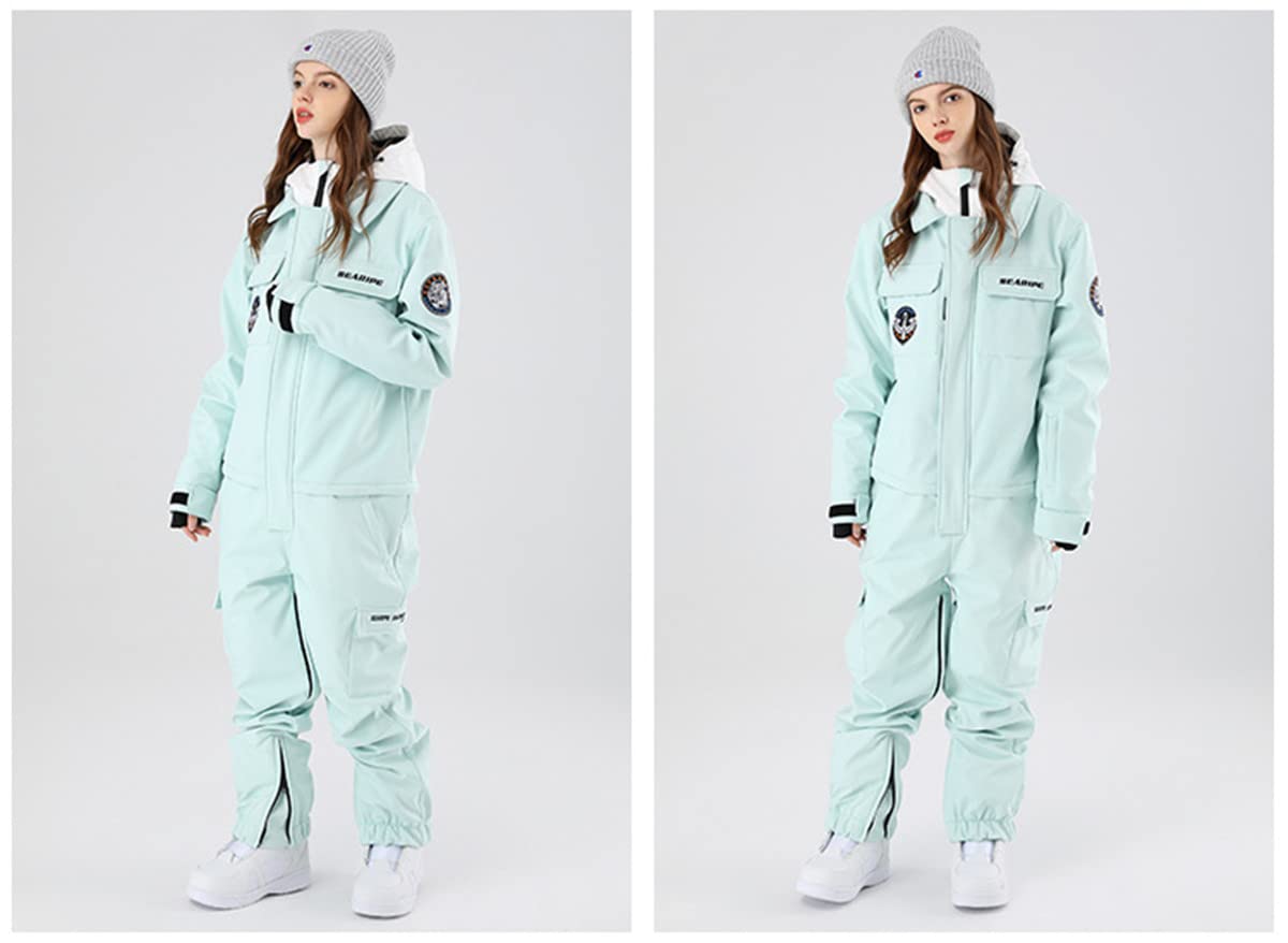 **Women's & Men's Insulated Waterproof Ski Suits - Winter Warm One-Piece Snow Jumpsuit Coveralls for Skiing & Snowboarding | Perfect for Snow Sports & Outdoor Winter Activities**