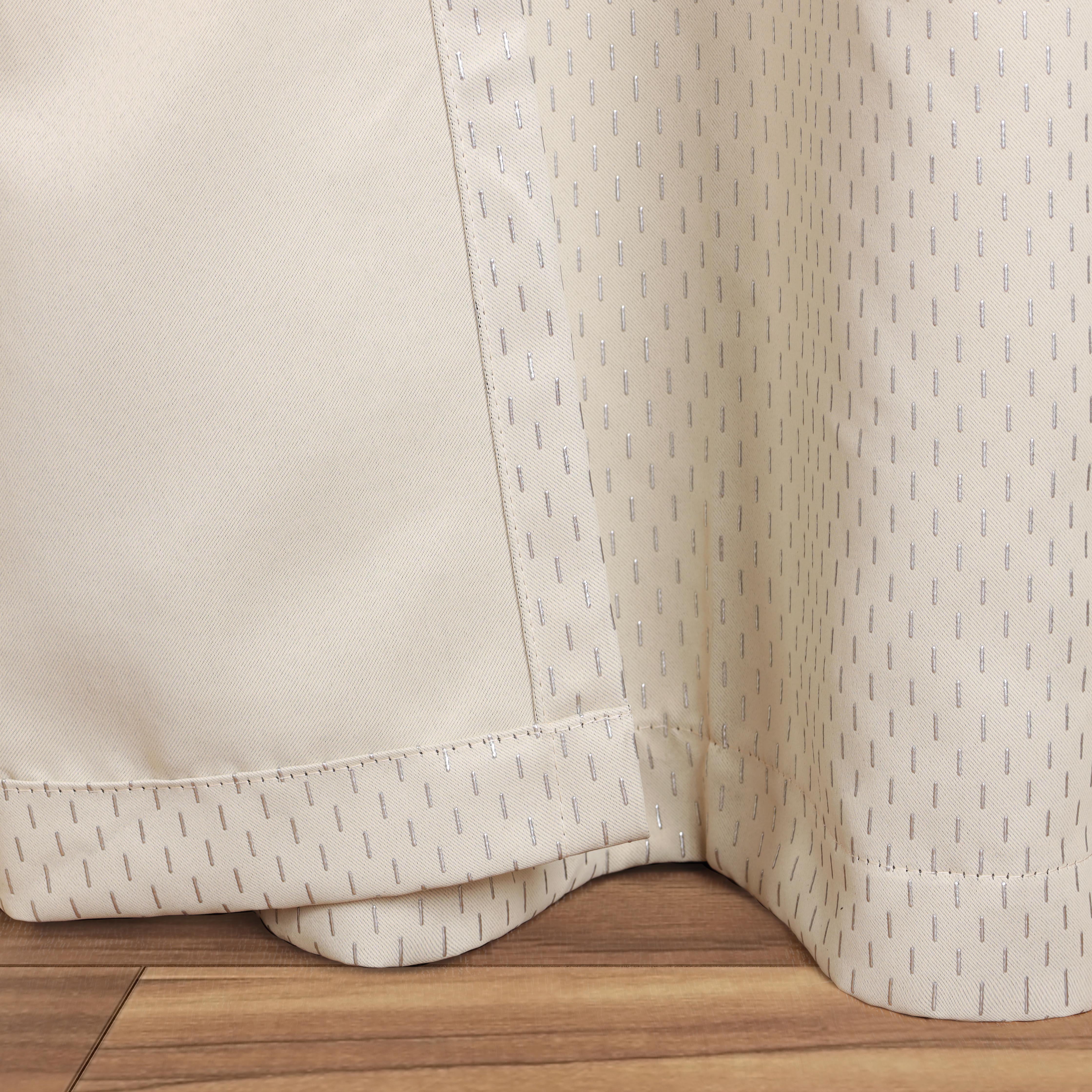 Blackout Solid Shimmer Grommet Curtain Panel Set of 2 Panels - 42 Inch Length - Light Blocking Window Treatment for Bedroom & Living Room
