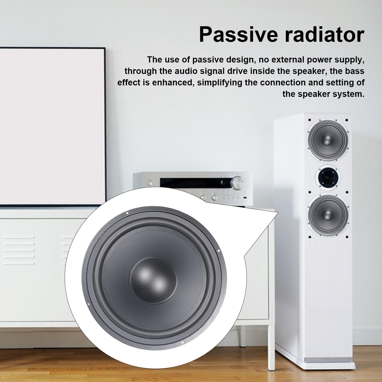 3-12 Inch Woofer Passive Radiator Replacement Kit - Deep Bass Speaker Upgrade for Home Theater & Car Audio Systems | High Performance Passive Radiator for Enhanced Sound Quality & Immersive Audio Experience