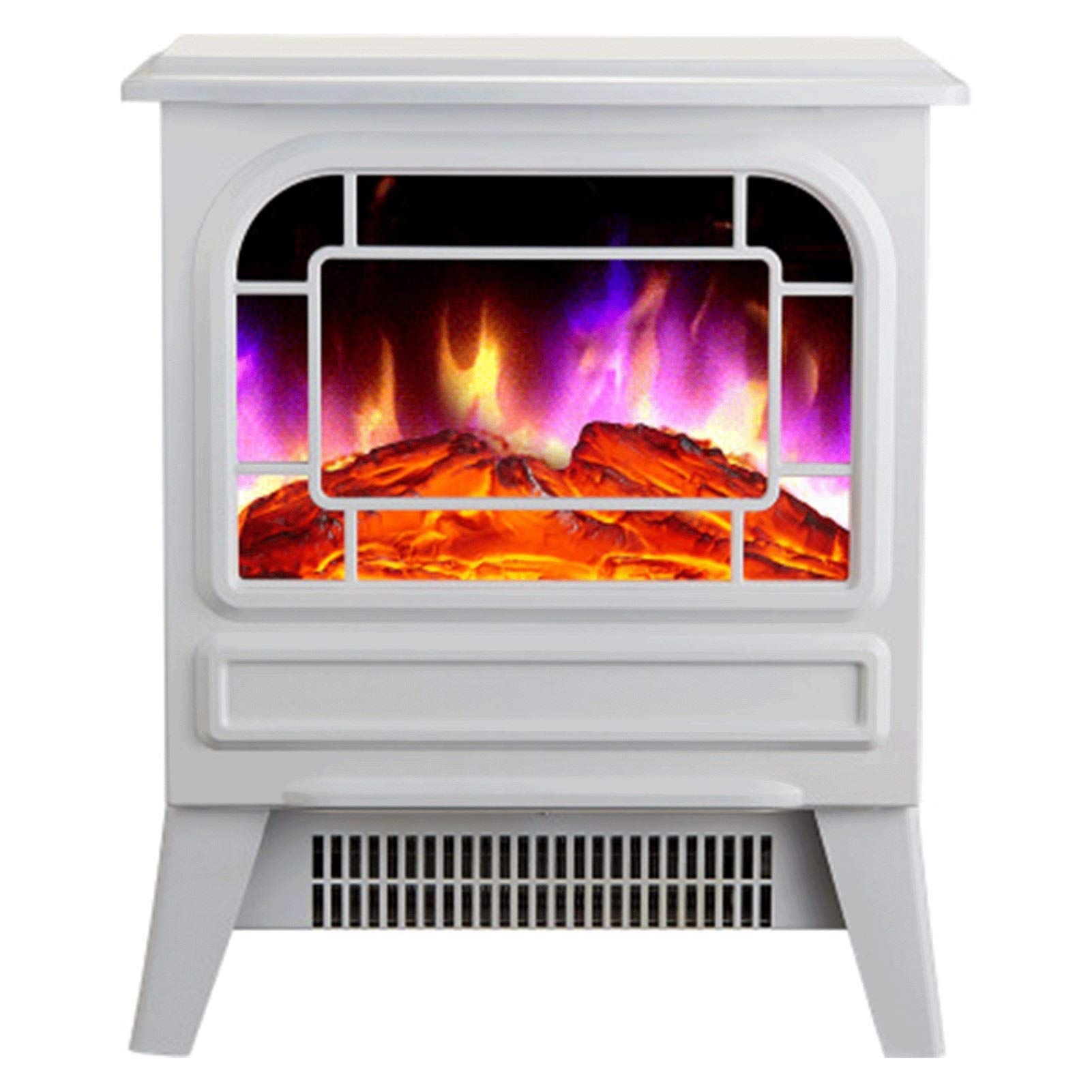 Wall Mounted Electric Fireplace Heater with Realistic Flame - Freestanding Indoor Electric Stove with Thermostat & Overheat Protection - Perfect for Living Room, Bedroom, and Office Heating
