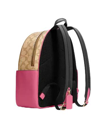 Coach Signature Canvas Court Backpack - Stylish & Durable Women's Backpack for Work, Travel & Everyday Use