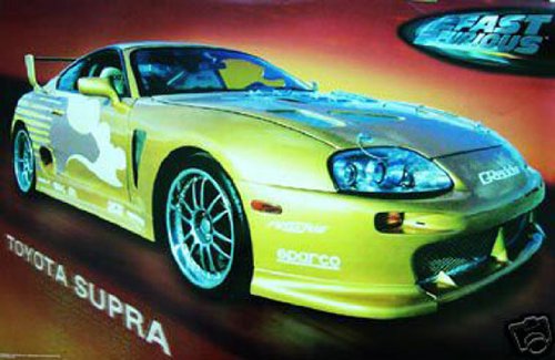 Hot Stuff Enterprise 625-24x36-CB Toyota Supra Poster - Premium Car Wall Art for Home & Office Decor, Perfect Gift for JDM Enthusiasts & Auto Lovers