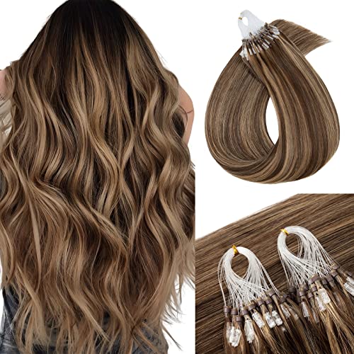 micro loop-#4/27 Medium brown mix Dark Blonde