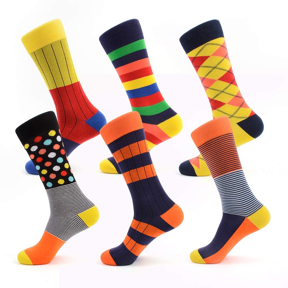 7-Day Otter Men's Modal Cotton Dress Socks - Odor Resistant Business Crew Socks with Fun Patterns - Perfect for Office, Travel & Formal Occasions