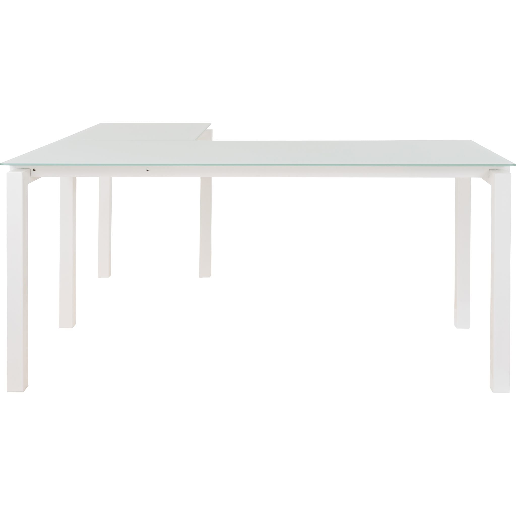 Baraga White L-Shaped Computer Desk for Home Office, Gaming & Study - Modern L-Shaped Writing Desk with Ample Workspace, Ergonomic Design for PC, Laptop & Office Use