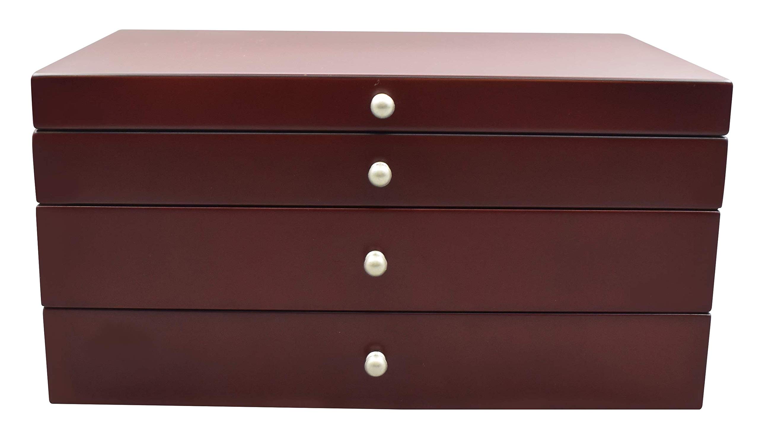 Elegant Walnut Finish Jewelry Box - Handcrafted Wooden Jewelry Organizer for Necklaces, Rings & Earrings | Perfect Gift for Women, Brides & Anniversary | Home Decor & Dresser Storage Solution