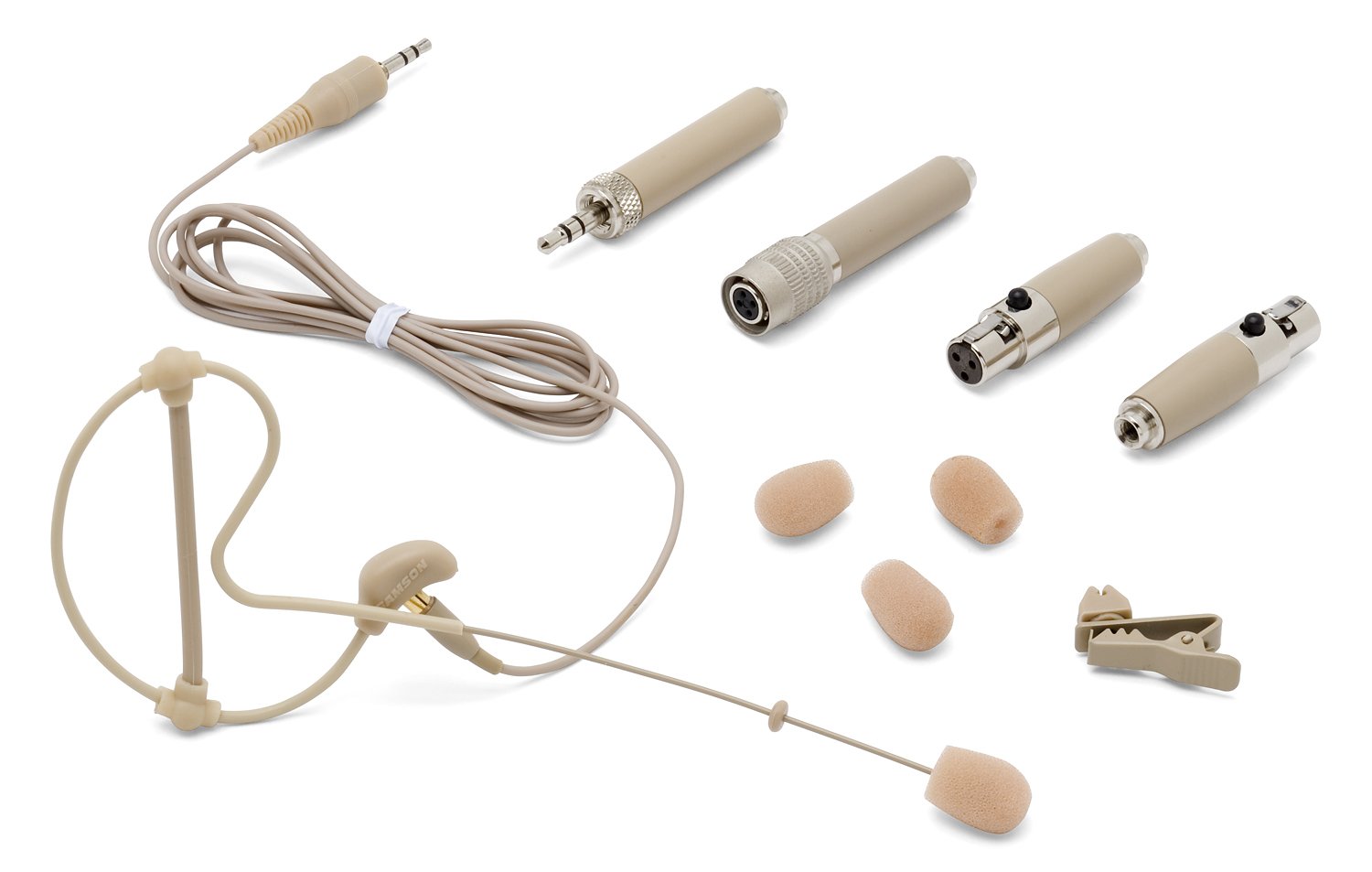 Samson SE10T Professional Earset Microphone with Miniature Condenser Capsule - Tan | Ideal for Podcasting, Live Streaming & Stage Performances