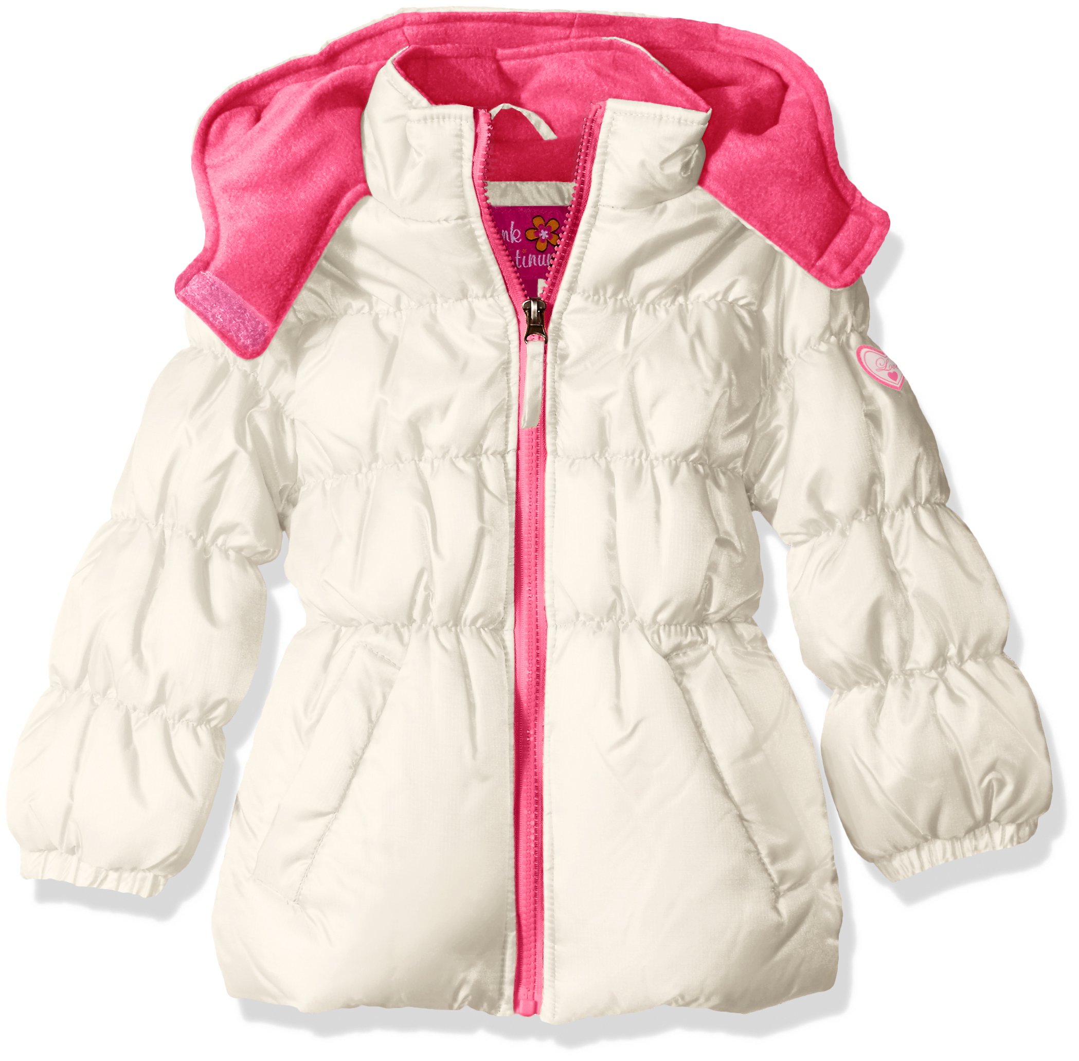 Pink Platinum Girls' Ripstop Puffer Jacket - Lightweight Warm Winter Coat for Kids - Perfect for School, Outdoor Play & Cold Weather Activities