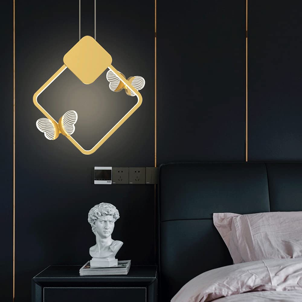 Adjustable LED Hanging Lamp - Butterfly Chandelier for Bedroom, Dining Room & Living Room | Modern Ceiling Light Fixture for Home Decor, Bar & Kitchen | Perfect for Reading Nook & Cozy Ambiance