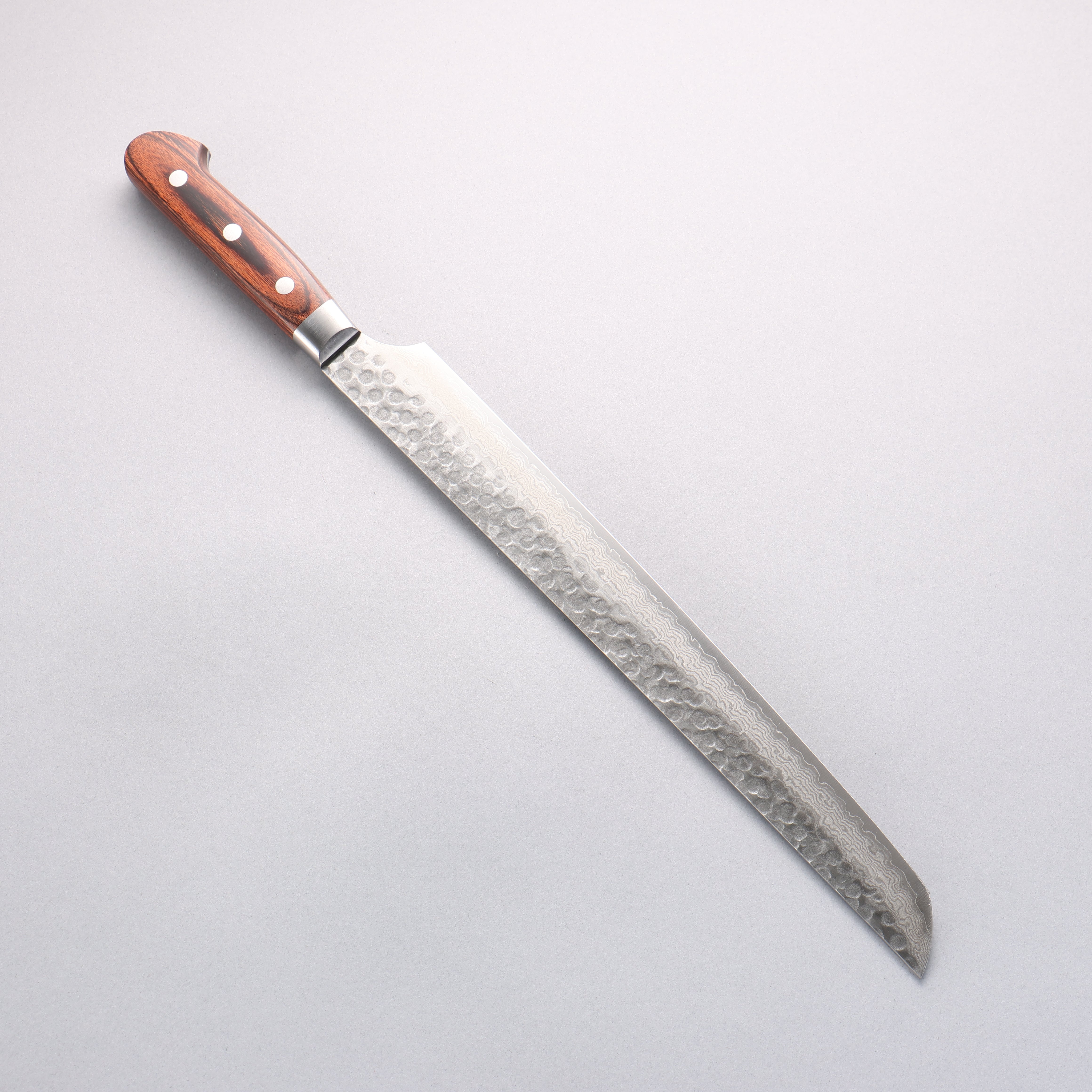 Premium Jikko VG10 17-Layer Damascus Steel Sakimaru Yanagiba Sushi Knife 300mm with Mahogany Handle - Perfect for Sushi Chefs & Japanese Cuisine Preparation