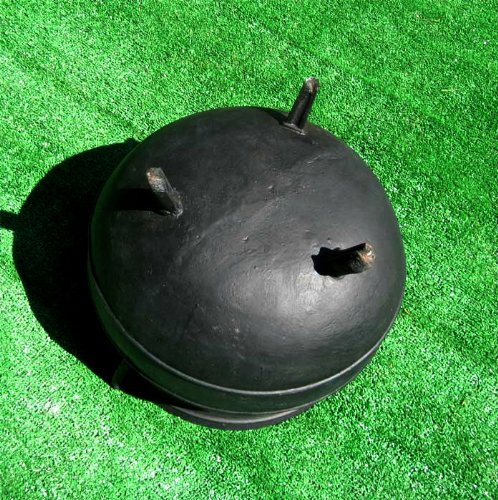 Large Cast Iron Cauldron Kettle Pot with Tripod Legs & Bail Handle - Perfect for Outdoor Cooking, Halloween Decor, and Garden Planters
