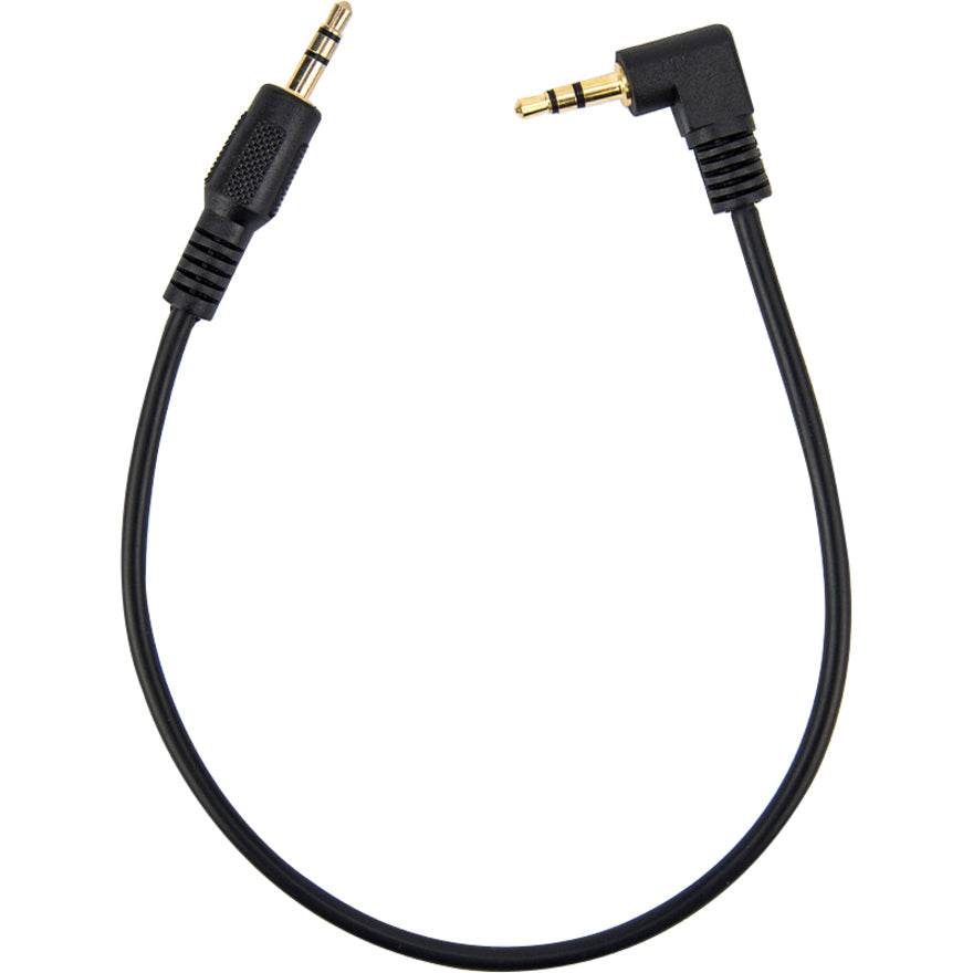 1Ft Slim 3.5mm Male to Right Angle Male Stereo Audio Cable - Black | Perfect for Headphones, Gaming Headsets & Audio Devices