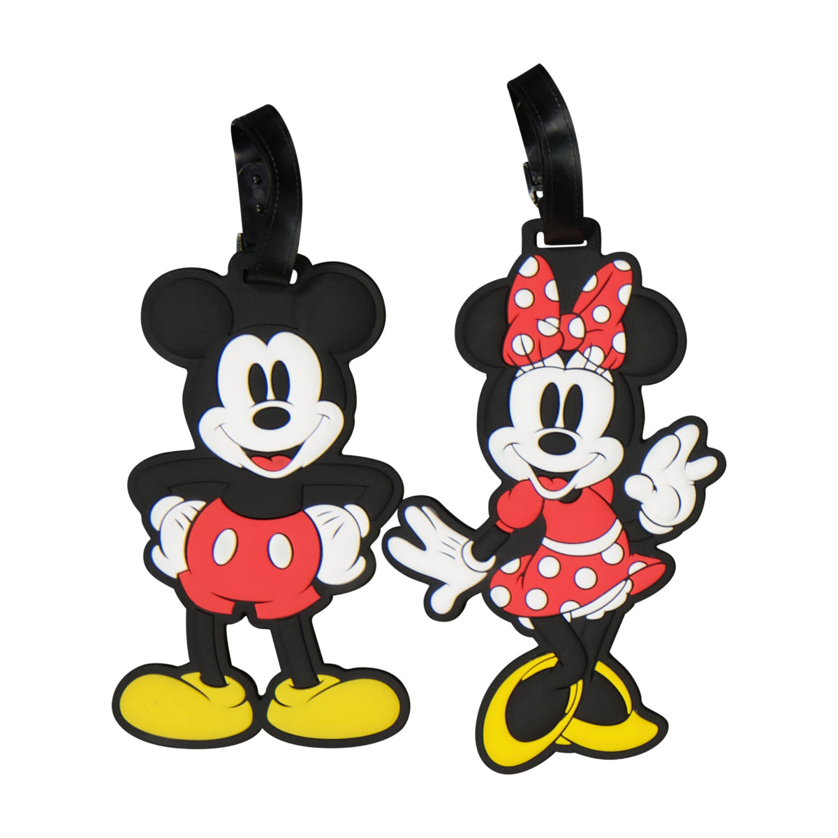 Disney Mickey & Minnie Mouse Luggage Tags Set - Durable Travel Bag Tags for Suitcases, Backpacks & Carry-Ons - Perfect for Family Vacations, Disney Trips & Airport Identification