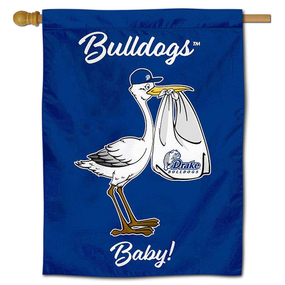 Drake Bulldogs Baby Gift Banner Flag - College Team Nursery Decor for Newborns & Show School Spirit