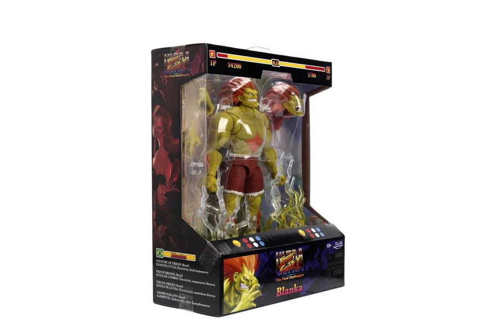 Jada Toys 1/12 Scale 6-Inch Ultra Street Fighter II: The Final Challengers Blanka Action Figure - Collectible Fighting Game Character for Display & Play