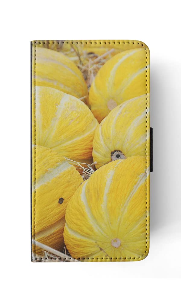 Vibrant Yellow Exotic Fruit Pattern Wallet Phone Case for Apple iPhone 7/8/SE (2020/2022) - Slim Flip Cover with Card Holder & Magnetic Closure, Perfect for Travel, Shopping and Everyday Use