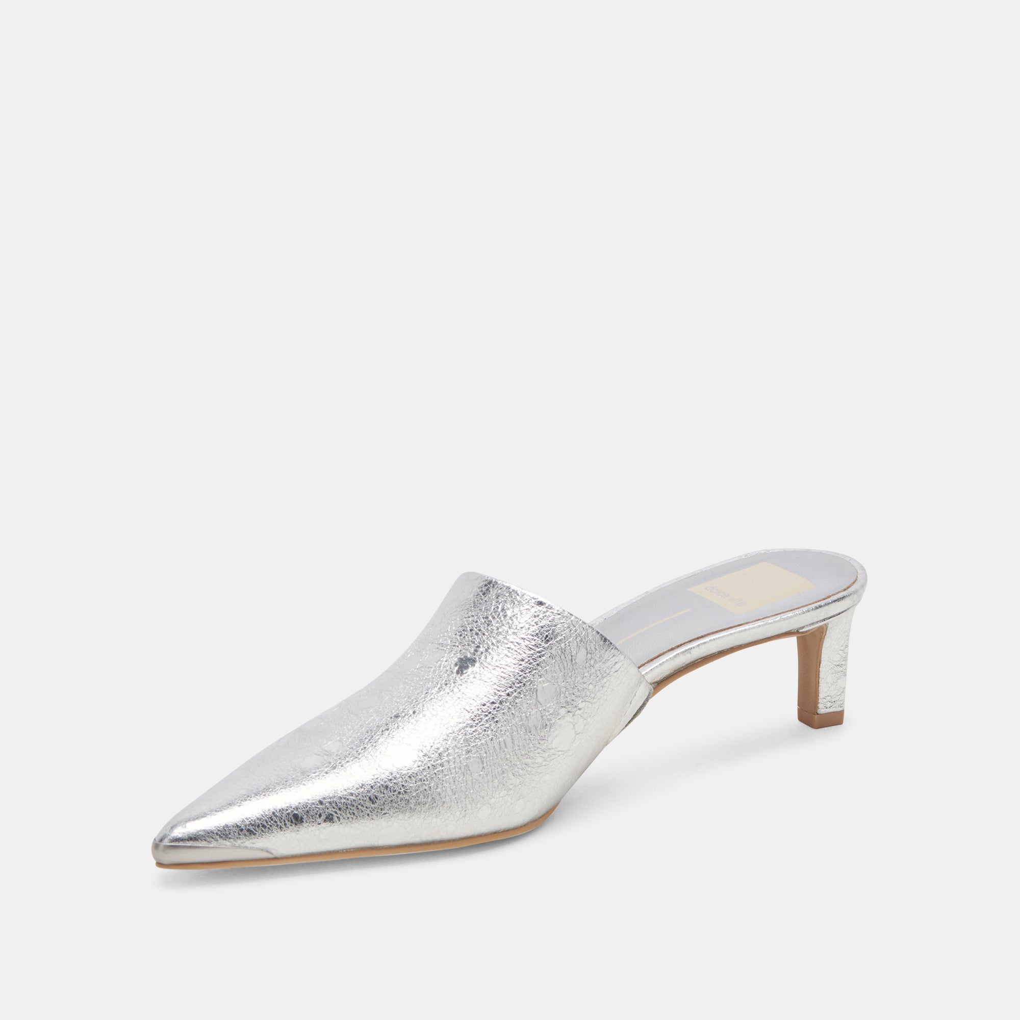 LEXY Women's Silver Distressed Leather High Heels - Elegant Party & Evening Dress Shoes for Weddings, Prom, and Special Occasions