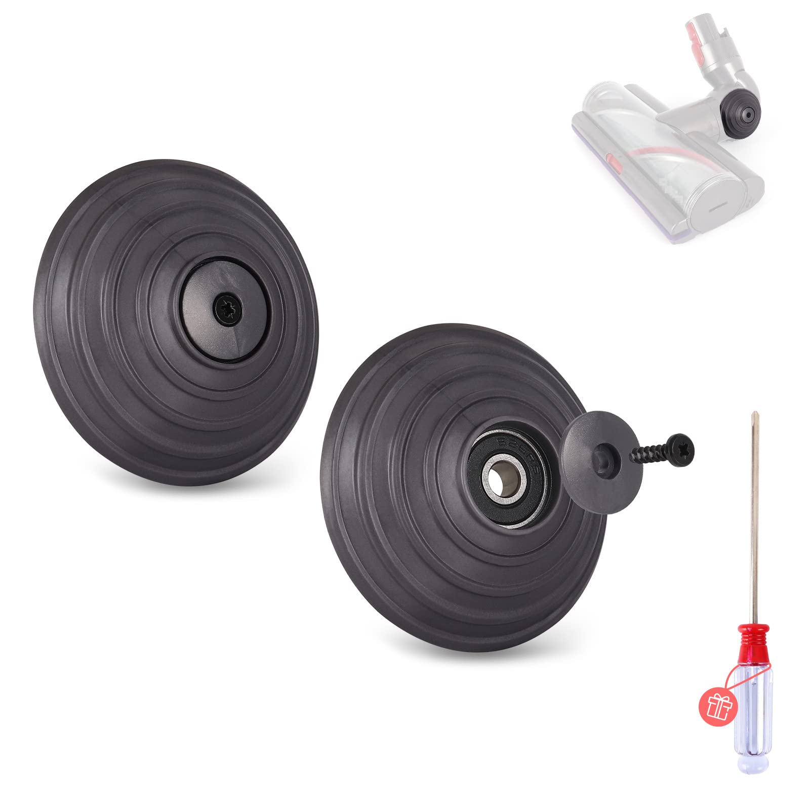 Dyson Vacuum Cleaner Ball Wheel Replacement Parts - Compatible with V10, V11, V15, SV14, SV15, SV16, SV29 Models - Durable Head Wheels for Motorhead & Old Models - Perfect for Home Cleaning & Maintenance