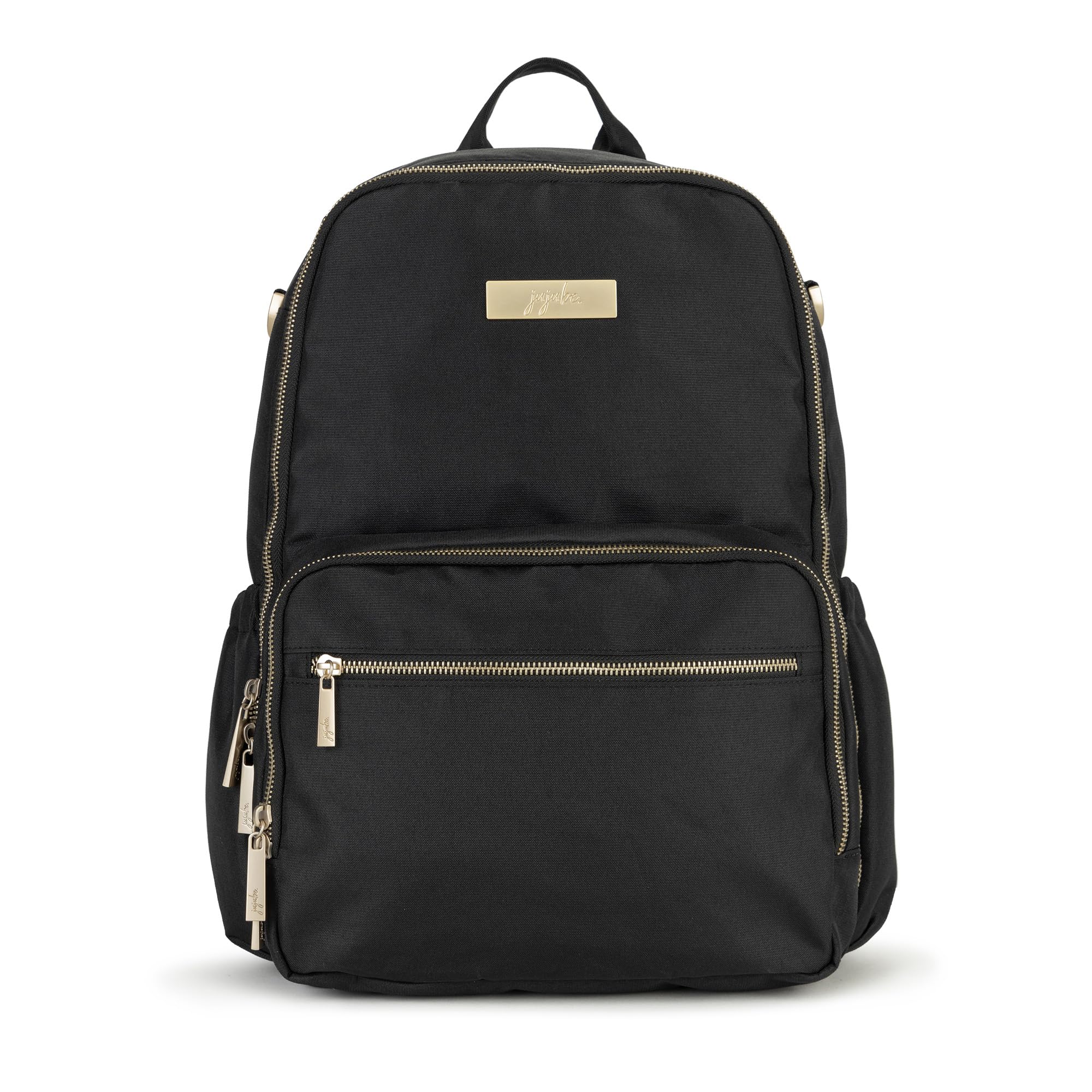 JuJuBe Zealous Diaper Backpack - Stylish Lightweight Baby Bag with 9 Pockets for Diapers, Bottles & Essentials | Adjustable Padded Straps | Black Chromatics | Perfect for Moms On-the-Go, Travel & Daycare Trips