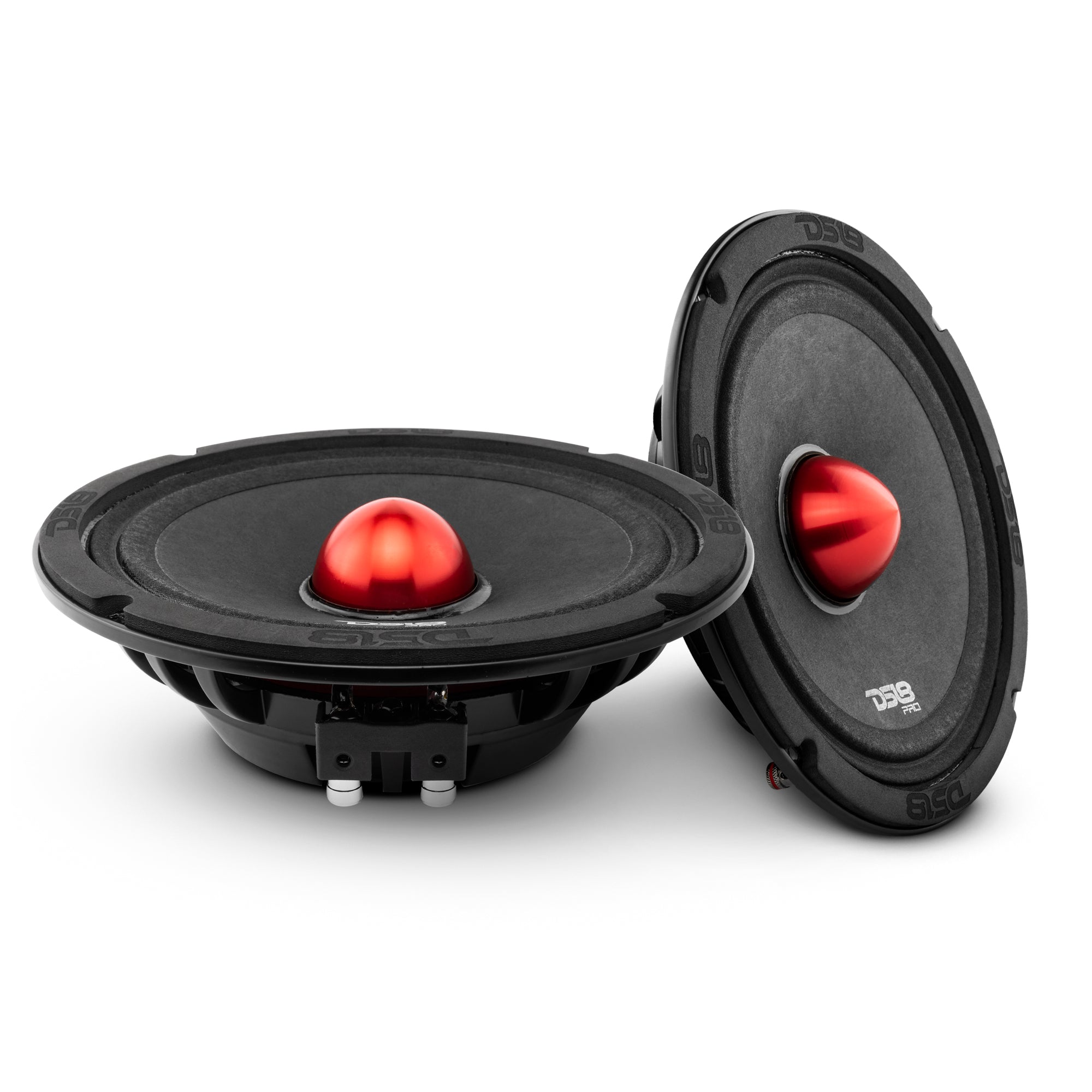 PRO 8 Shallow Neodymium Mid-Range Loudspeaker with Bullet Tweeter - 500W 4 Ohm - Perfect for Car Audio & Marine Sound Systems
