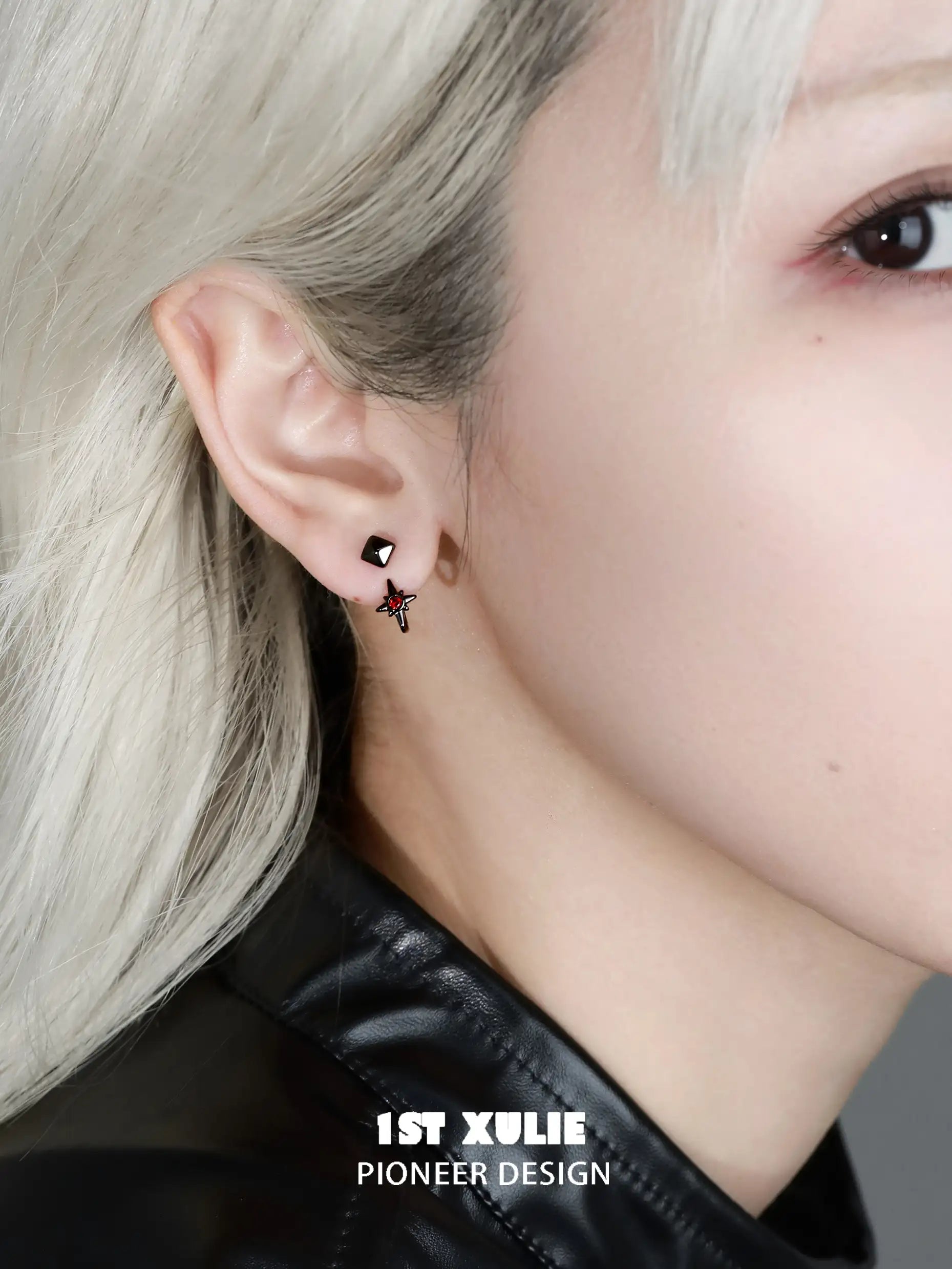 Forbidden Love S925 Sterling Silver Snake Red Crystal Stud Earrings for Women - Elegant Gothic Jewelry for Parties, Halloween & Unique Gifts