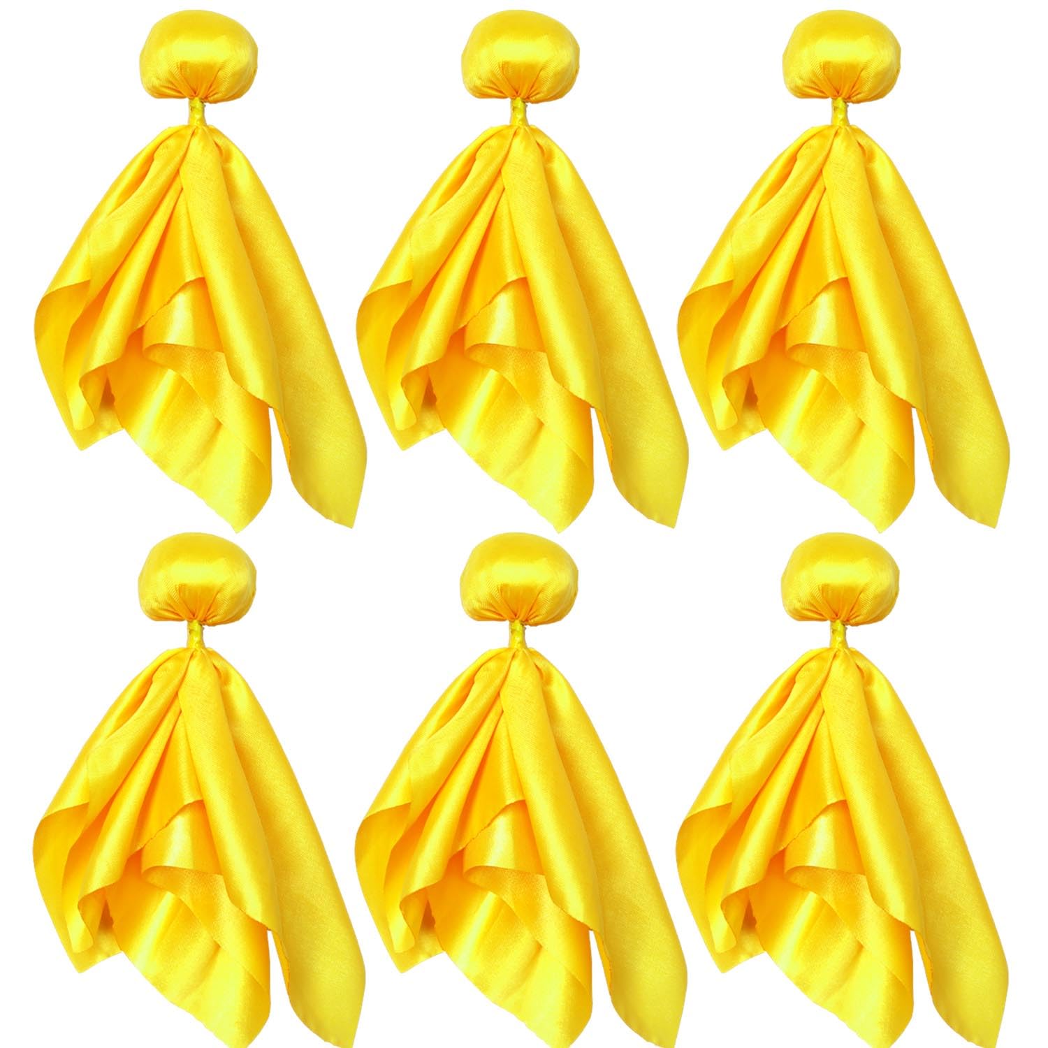 6-Pack Yellow Penalty Flags for Football, Lacrosse & Referee Games - Durable Sports Flags for Football Games, Party Accessories & Fan Gear - Perfect for Referees, Coaches & Sports Enthusiasts