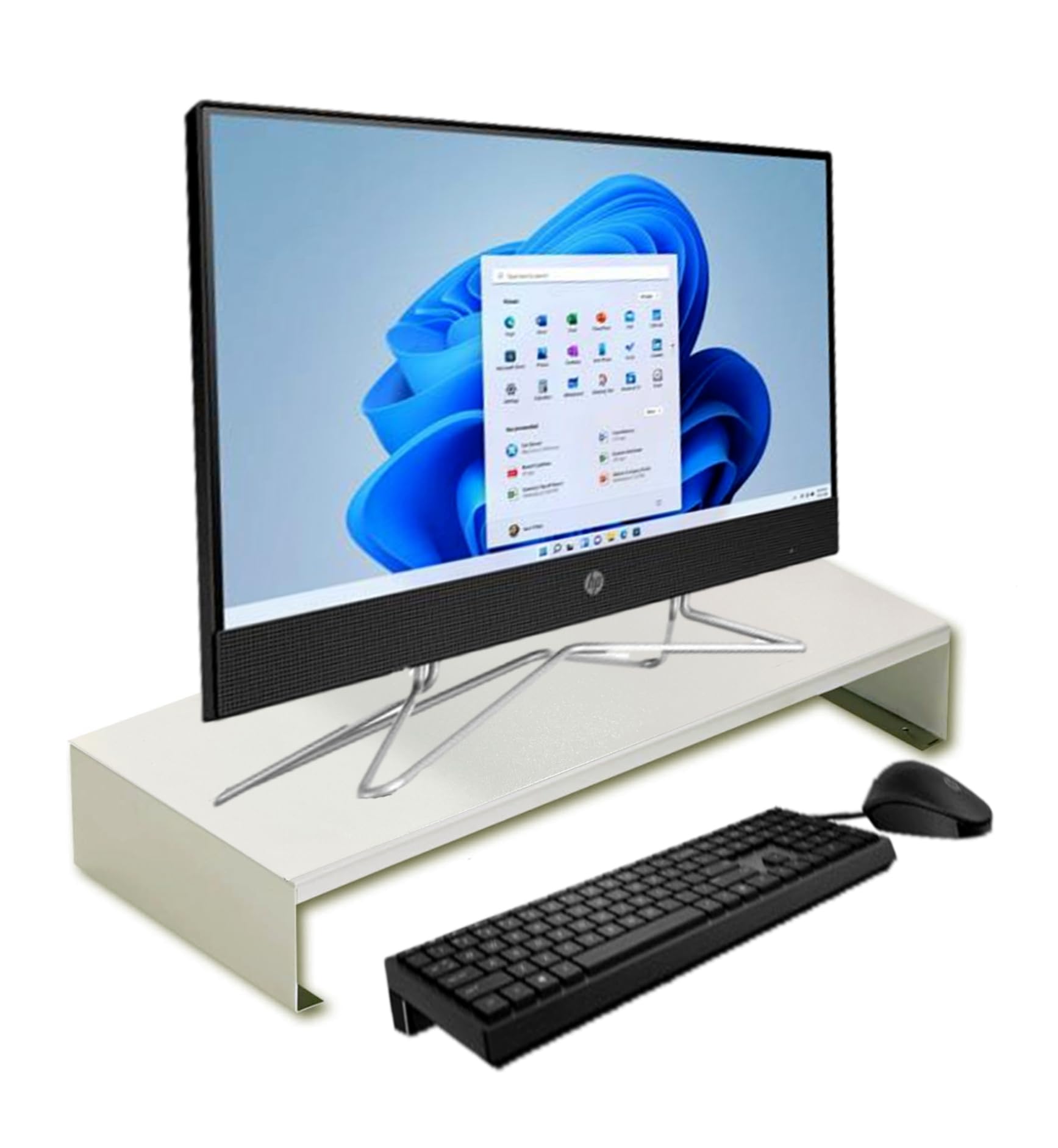 Martin Yale 22310 Pearl Gray Monitor Riser - Heavy Duty Desk Organizer for Office Supplies, Supports Monitors Up to 50 lbs - Perfect for Home Office & Workspace Organization