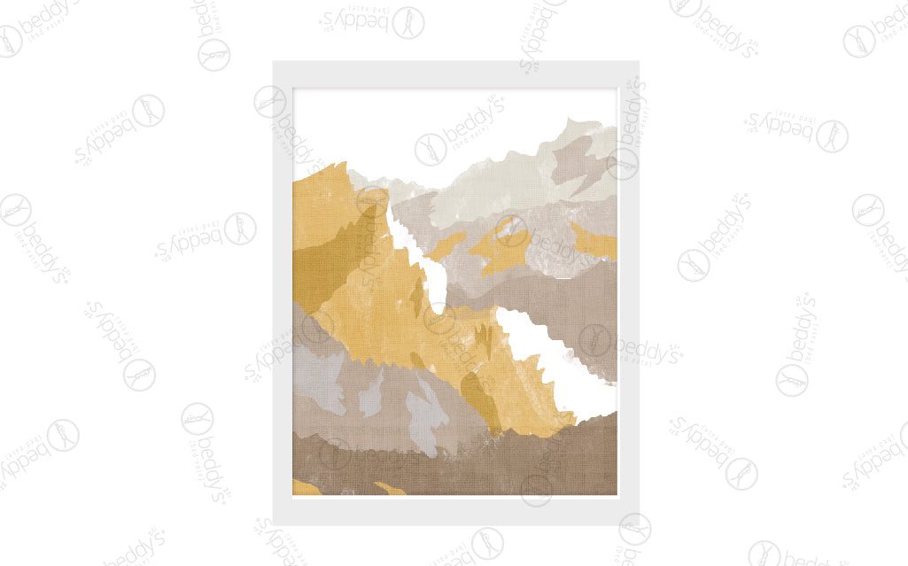 Golden Mountains Digital Art Print - High Resolution Wall Art Download for Home & Office Decor | Perfect for Living Room, Bedroom & Workspace