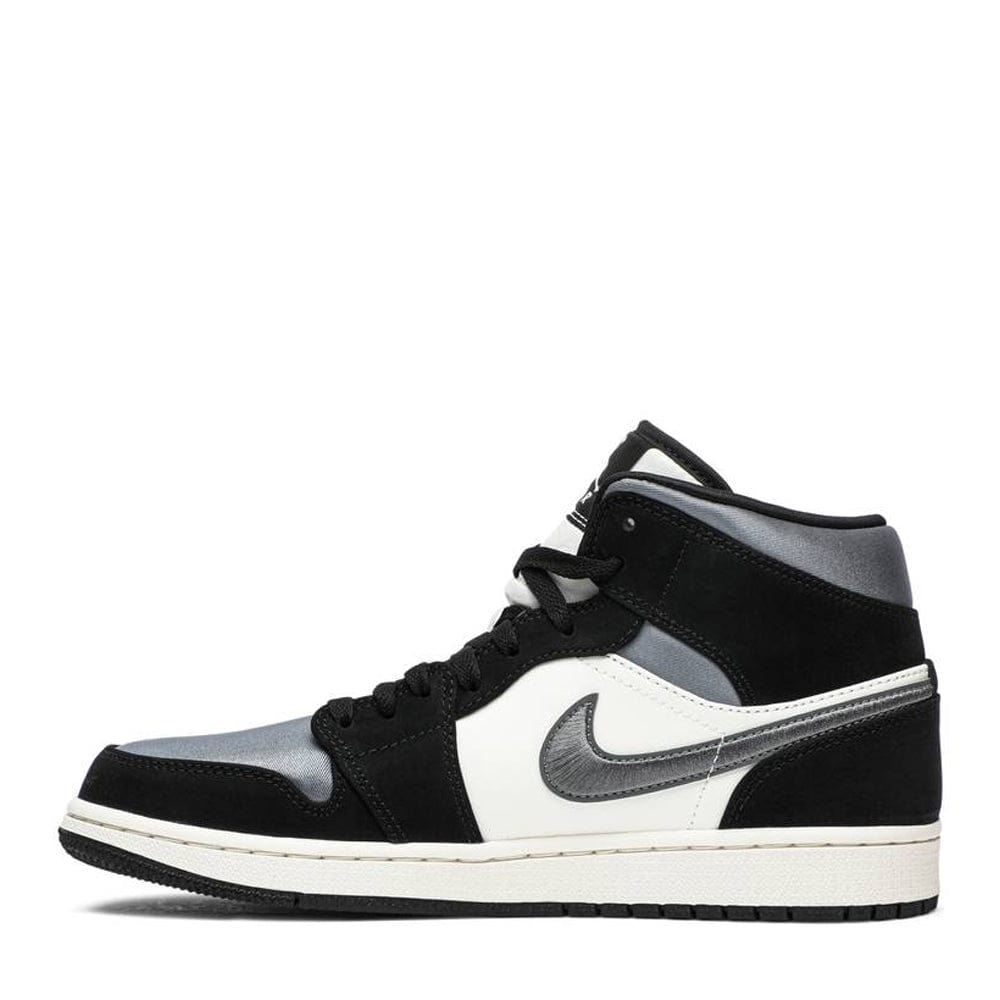 Nike Air Jordan 1 Mid SE Satin Grey Toe Basketball Shoes - Men's High-Top Sneakers for Casual Wear & Street Style Fashion
