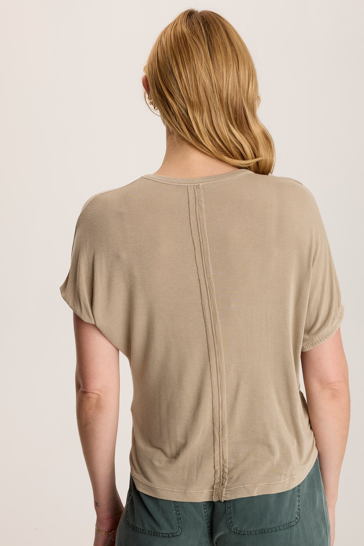 Valensi Soft Jersey Banded Sleeve Tee - Comfortable Women's Casual T-Shirt for Everyday Wear | Perfect for Layering, Outings & Relaxing at Home