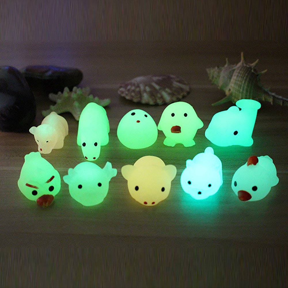 1PC Luminous Mochi Squeeze Toy - Mini Light Up Mochi, Kawaii Pop It Fidget Sensory Toy for Toddlers Age 2-4, Kids & Adults - Perfect for Stress Relief, Classroom Focus & Sensory Play