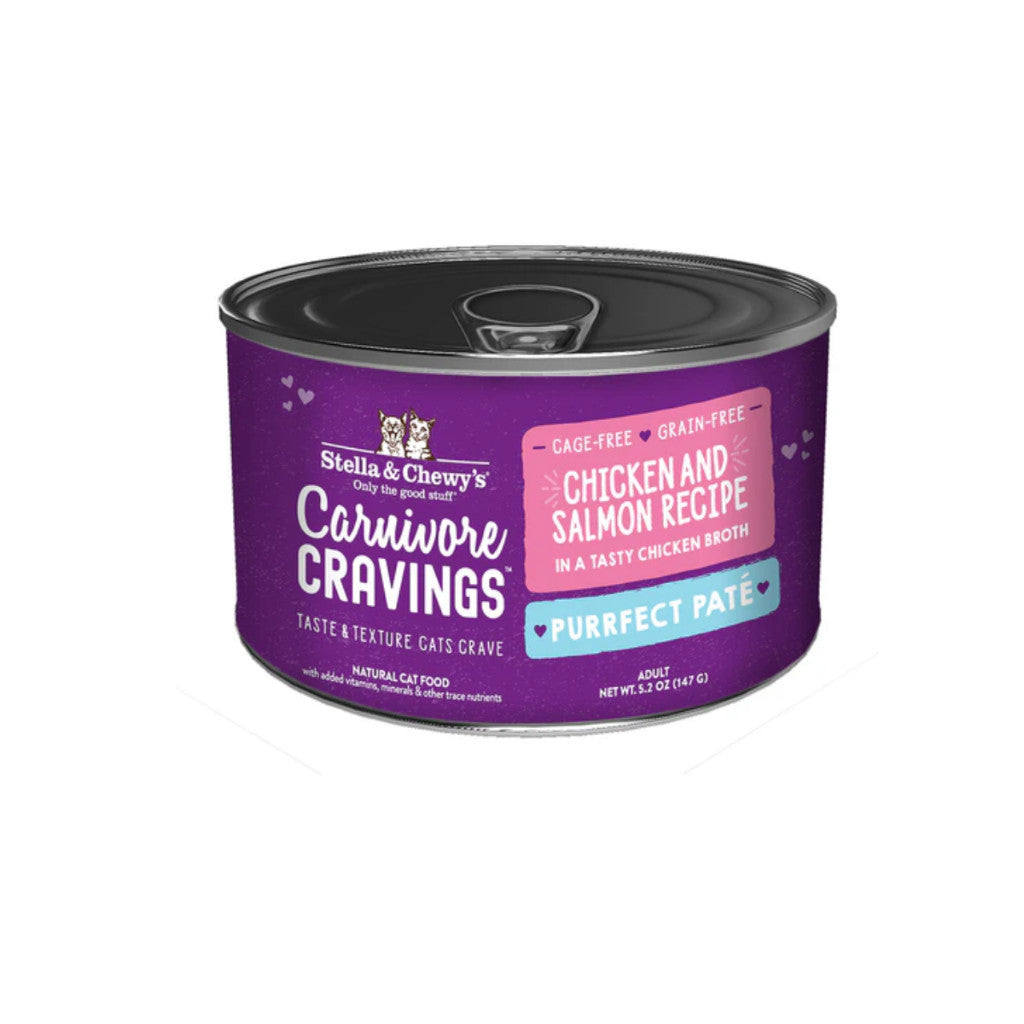 Stella & Chewy's Carnivore Cravings Grain-Free Wet Cat Food - 5.2oz Canned Chicken, Salmon, Liver & Turkey Recipe - High Protein, Nutrient-Rich Meal for Adult Cats - Perfect for Picky Eaters & Indoor Cats
