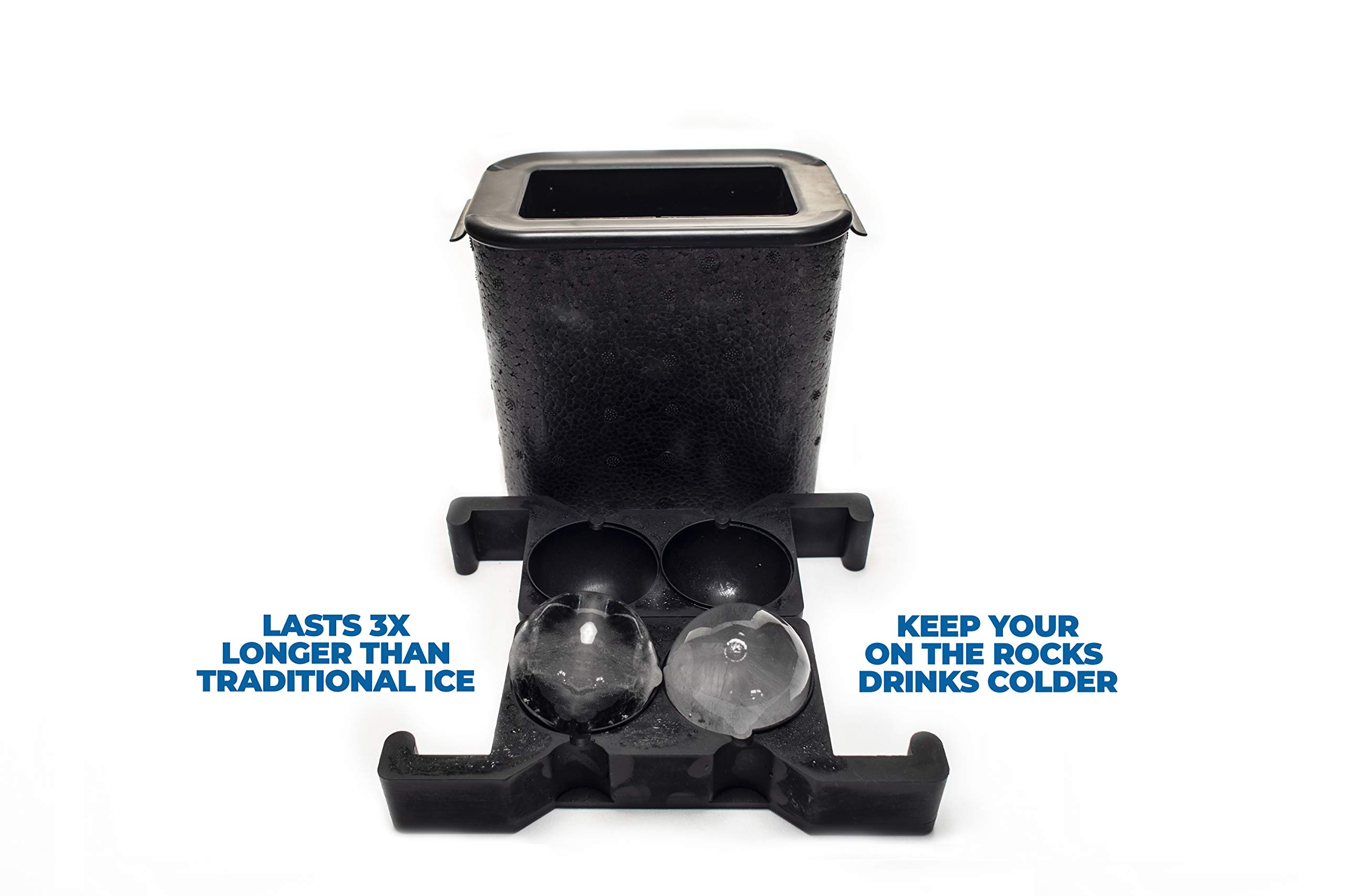 Premium Clear Ice Ball Maker - 2 Large 2.4