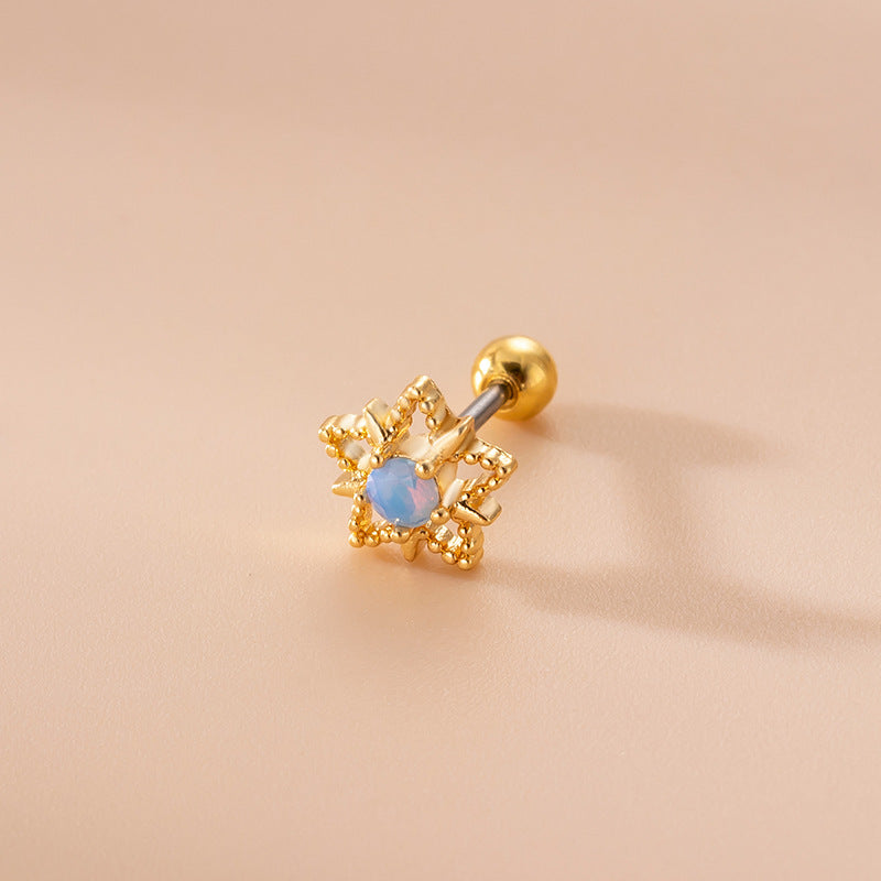 20G Small Flower Helix Stud Sleeper Earrings for Cartilage Piercing | HSPJ777 | Perfect for Everyday Wear, Gifts & Special Occasions