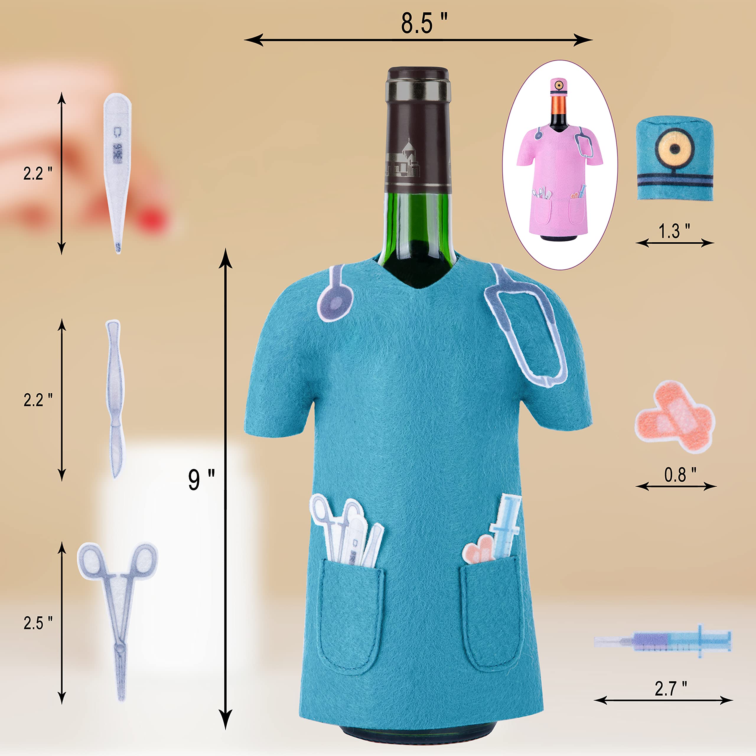 Best Doctor & Nurse Gifts - Thoughtful Presents for Medical Professionals | White Coat Ceremony, Retirement & Appreciation Gifts | Wine Bottle Doctor Coat & Unique Surgeon Gifts for Men & Women