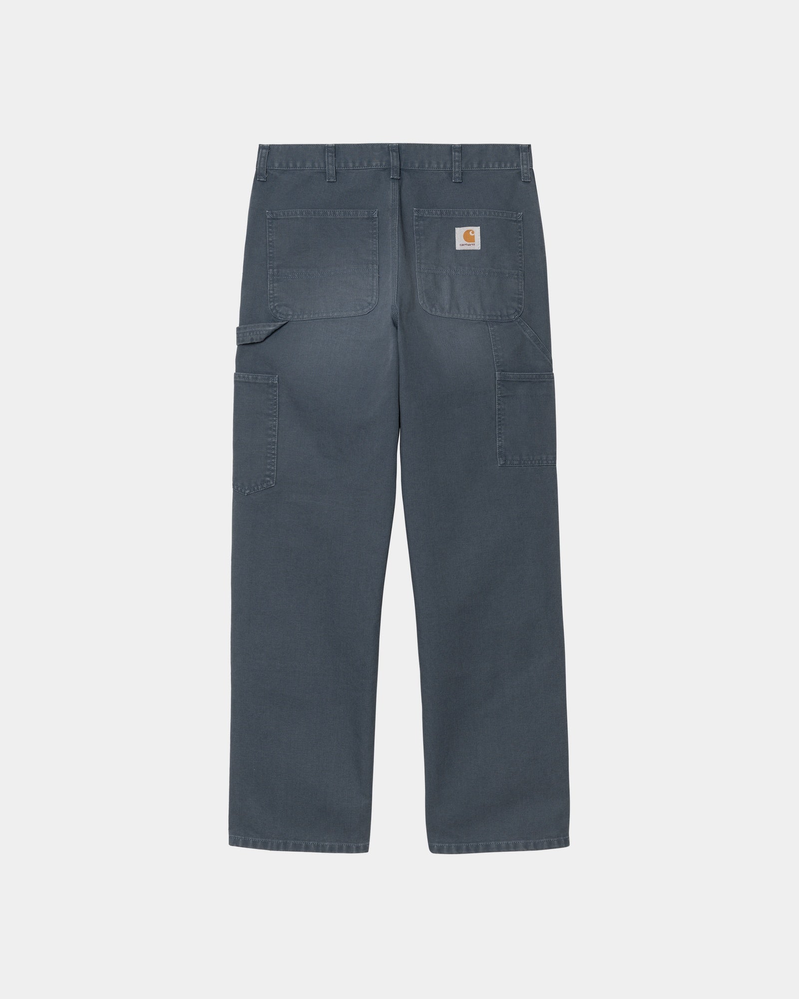 Double Knee Work Pants - Durable Stone Canvas Fabric in Dusky Blue | Heavy-Duty Workwear for Construction, Carpentry & Outdoor Activities