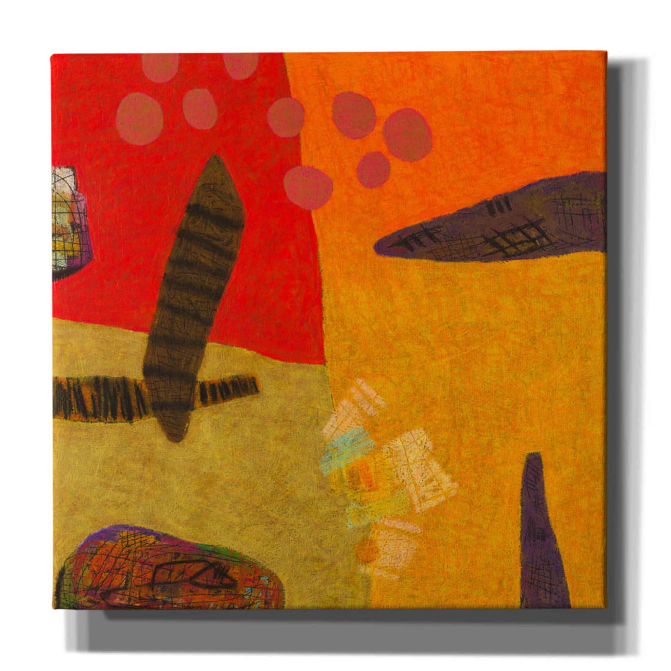 Epic Graffiti 'Conversations in the Abstract 29' by Downs - Premium Giclee Canvas Wall Art Print 26